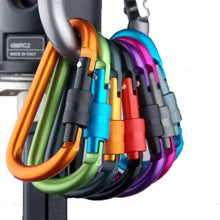 Load image into Gallery viewer, 8cm Aluminum Carabiner D-Ring Key Chain Clip Camping Keyring Snap Hook Outdoor Travel Kit
