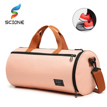 Load image into Gallery viewer, Scione 2019 Women Yoga Gym Bag Sport Fashion Pink Wet Dry Separation Waterproof Diagonal Fitness Bag 4 Color
