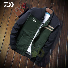 Load image into Gallery viewer, Daiwa Fishing Jacket Men Patchwork Thin Button Spring Autumn Outdoor Fishing Clothing Sports Fishing Shirt Cycling Casual Coat
