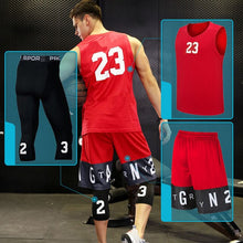 Load image into Gallery viewer, BINTUOSHI 3pcs Men Basketball Jersey Gym Fitness Clothing Sportswear Male Gym Running Sets Training Suit Running Clothes
